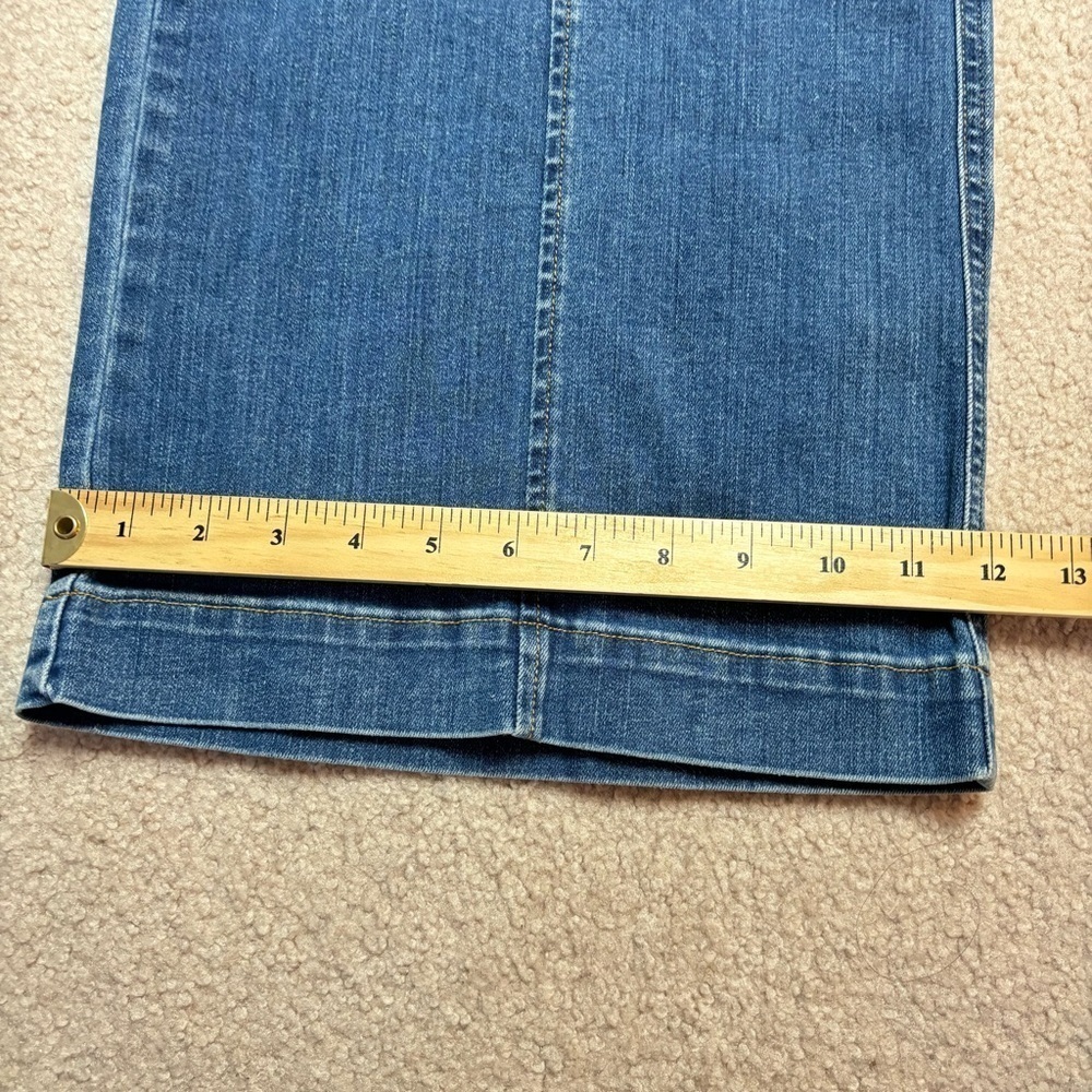 Spanx Pull On Seamed Front Wide Leg Jeans Vintage Indigo Petite Large - Picture 15 of 17